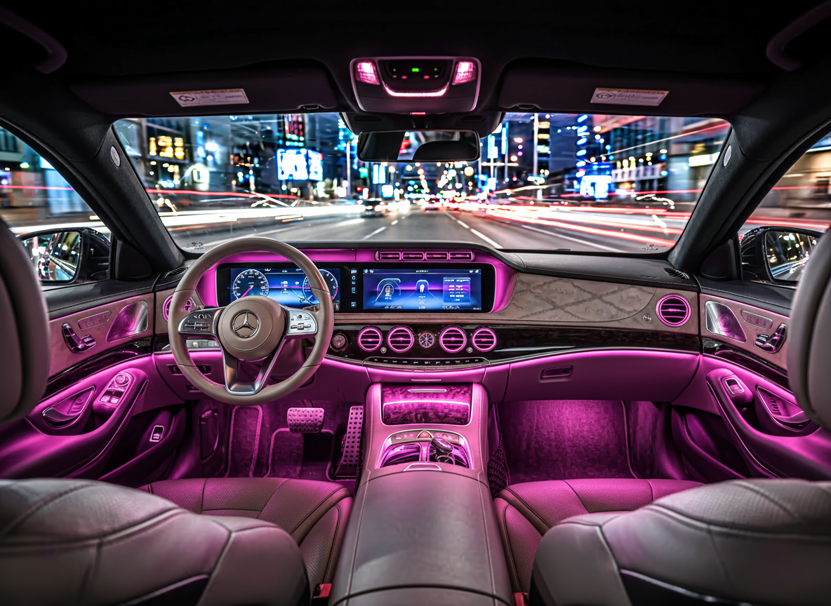 Kit 18 in 1 lumini ambientale interior auto dinamice RGB Symphony