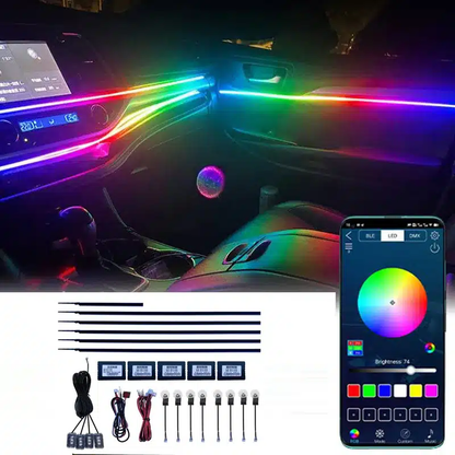 Kit 18 in 1 lumini ambientale auto dinamice RGB Symphony