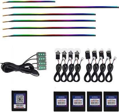 Kit 18 in 1 lumini ambientale auto dinamice RGB Symphony